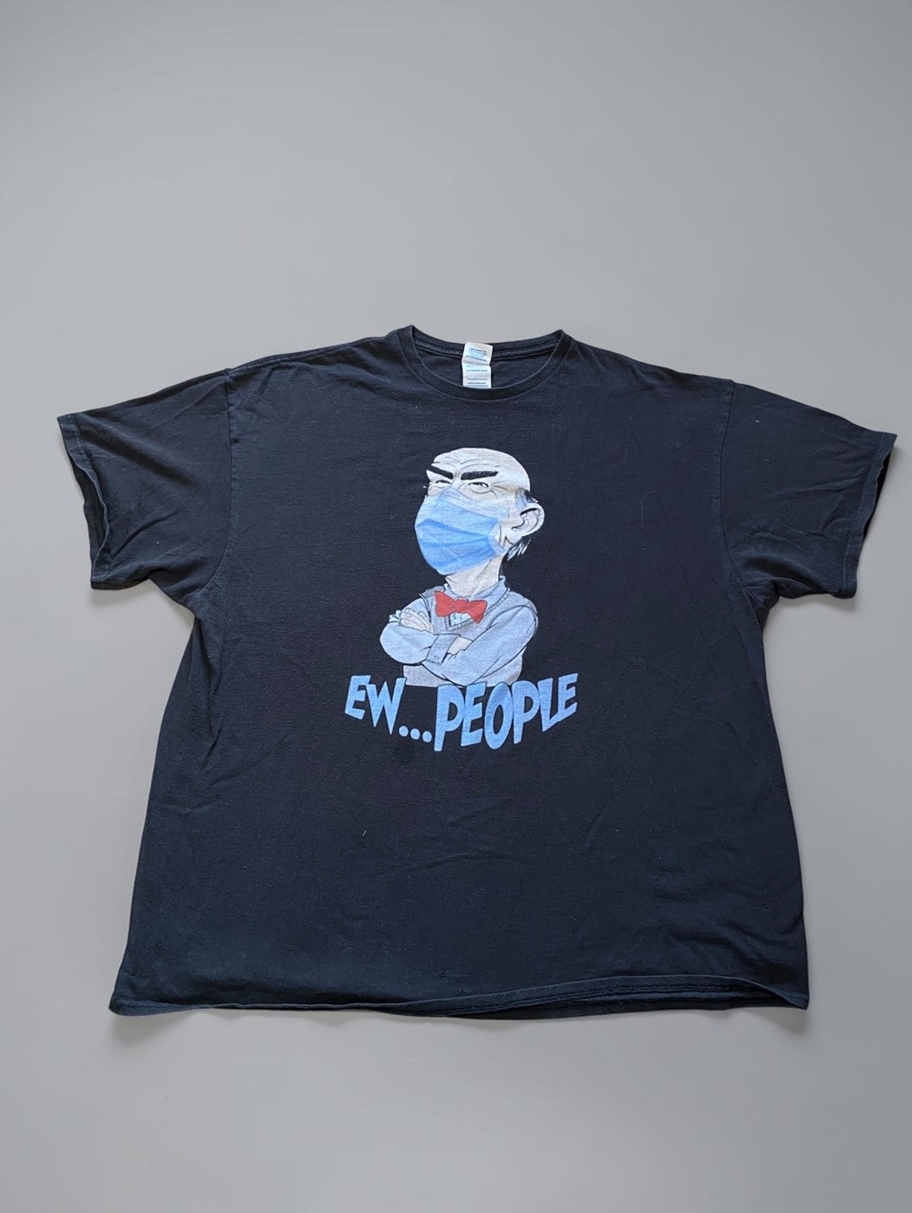 Mens Graphic T Shirt 2XL Regular Black Cotton Jeff Dunham Walter Ew People